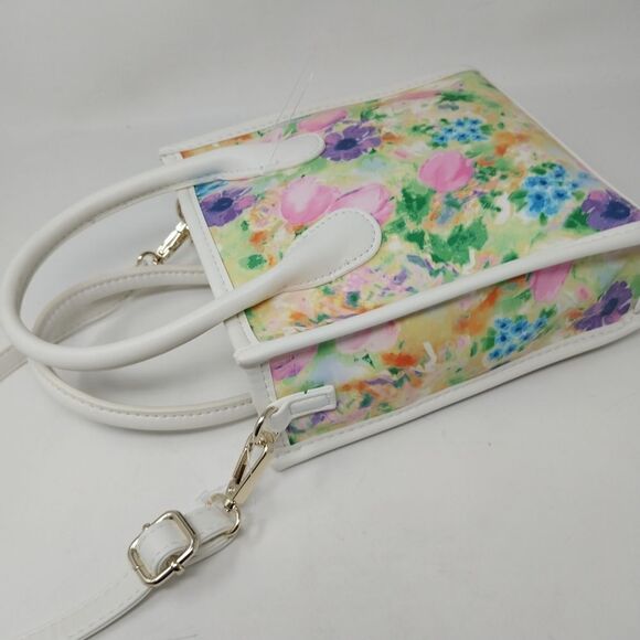 Pretty Spring Floral Rectangle Crossbody Bag - Picture 11 of 12